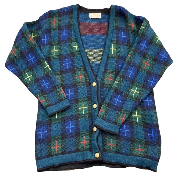Vintage Pendleton mens small wool cardigan retro womens M/L - Picture 1 of 16